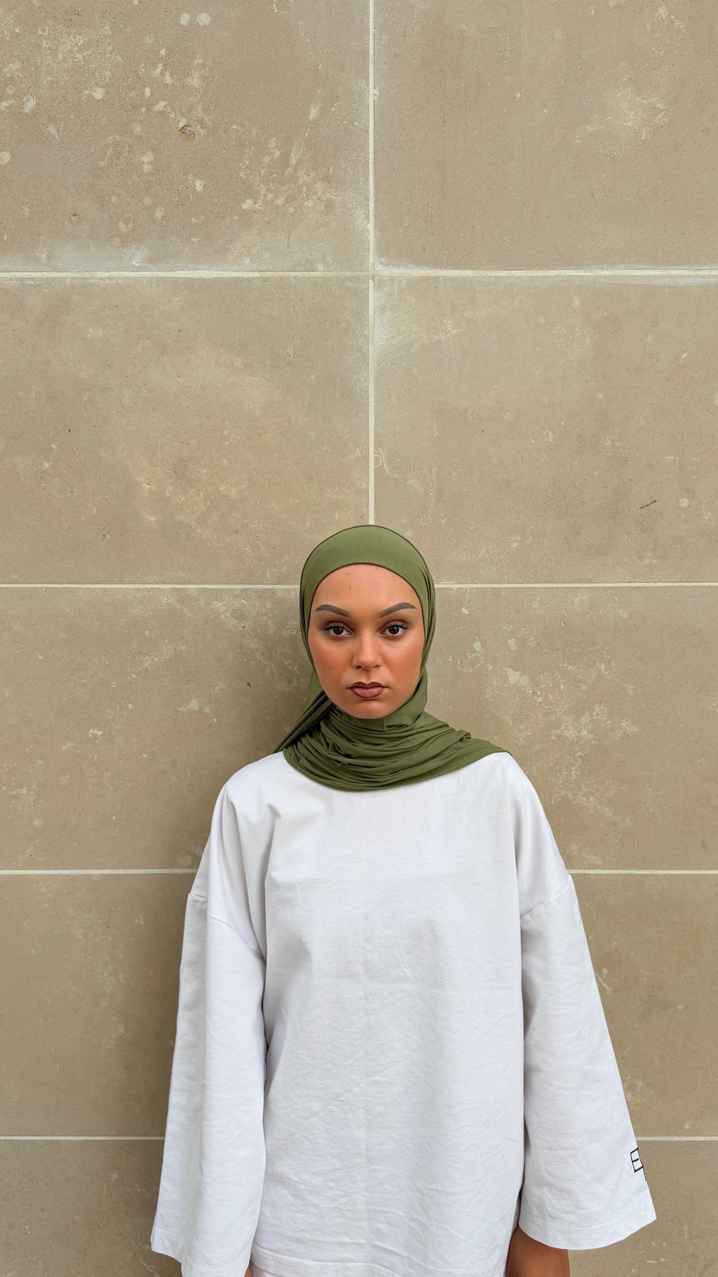JERSEY BAMBOU VERT OLIVE